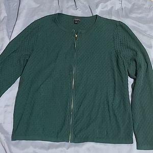 Ann Taylor long sleeve zip top